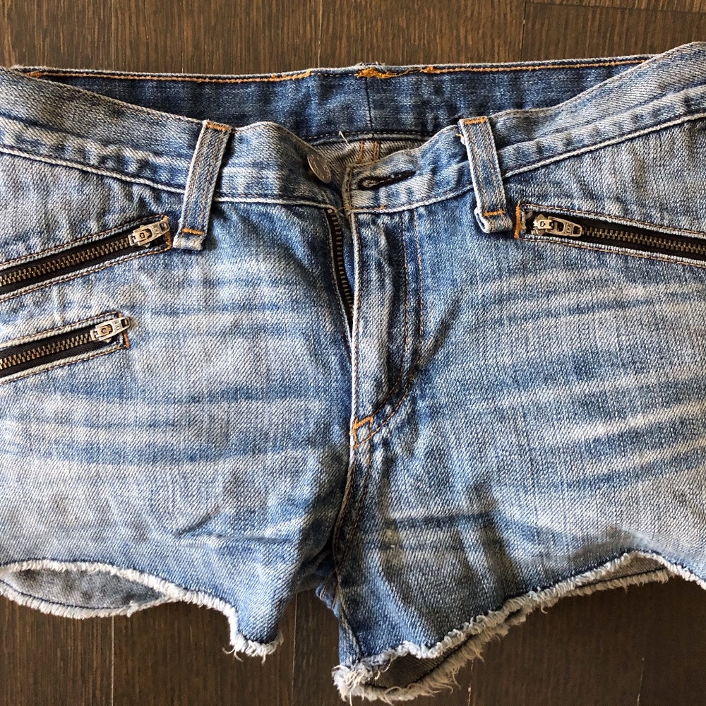 Rag & Bone Med Wash Blue Rbw 23 Cutoff Denim Short